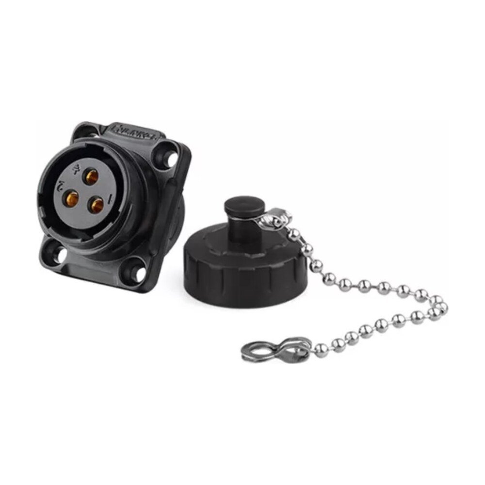 YM-20-J03SX-02-401, 3-Pin Female Panel Mount Waterproof Connector
