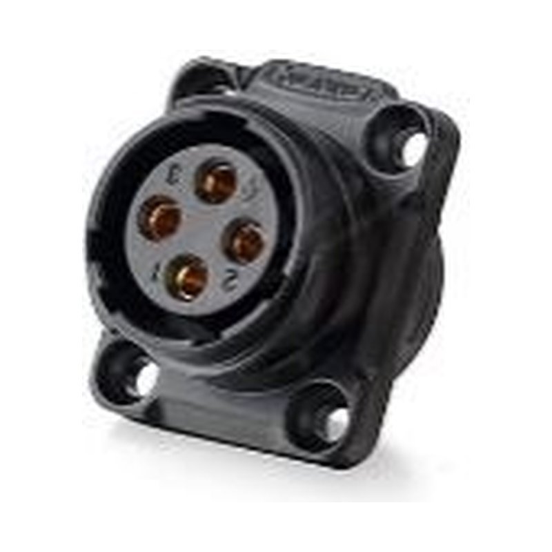 YM-20-J04SX-01-001, 4-Pin Female Panel Mount Waterproof Connector