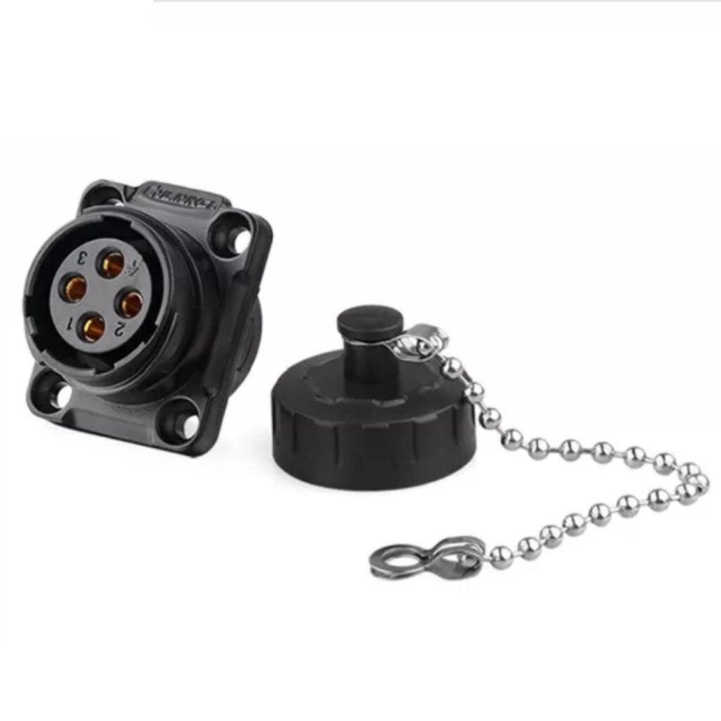 YM-20-J04SX-01-001, 4-Pin Female Panel Mount Waterproof Connector