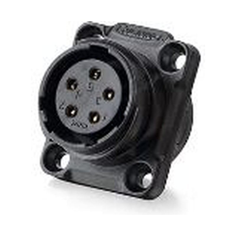 YM-20-J05SX-01-001, 5-Pin Female Panel Mount Waterproof Connector