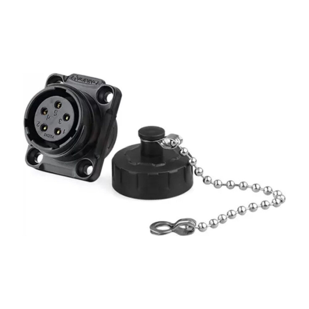 YM-20-J05SX-02-401, 5-Pin Female Panel Mount Waterproof Connector