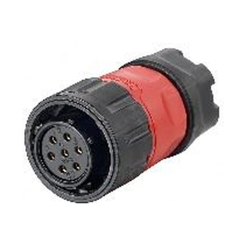 YM-20-J07PE-01-001, 7-Pin Female Cable Mount Waterproof Connector