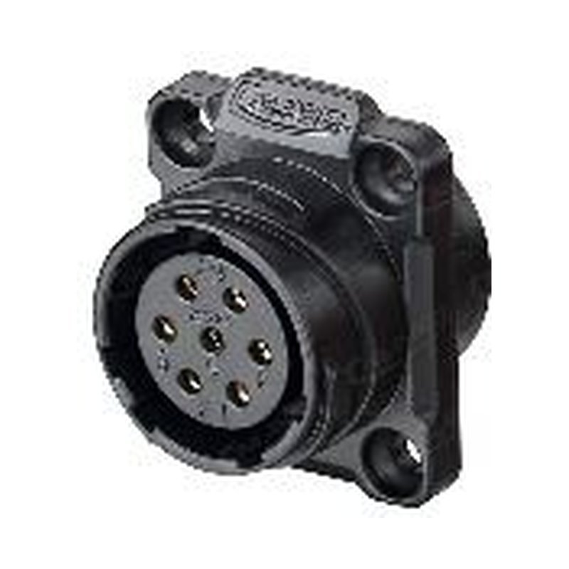 YM-20-J07SX-01-001, 7-Pin Female Panel Mount Waterproof Connector