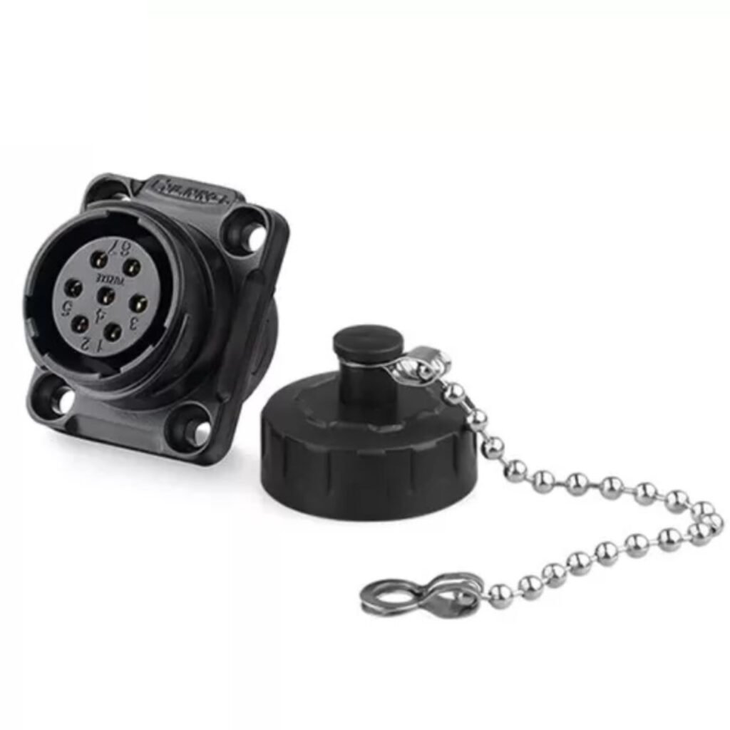 YM-20-J07SX-01-001, 7-Pin Female Panel Mount Waterproof Connector