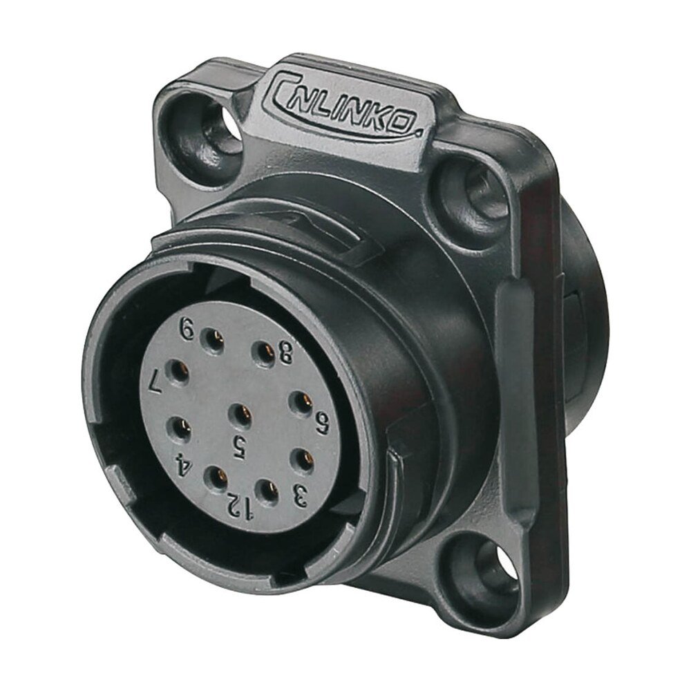 YM-20-J09SX-02-401, 9-Pin Female Panel Mount Waterproof Connector