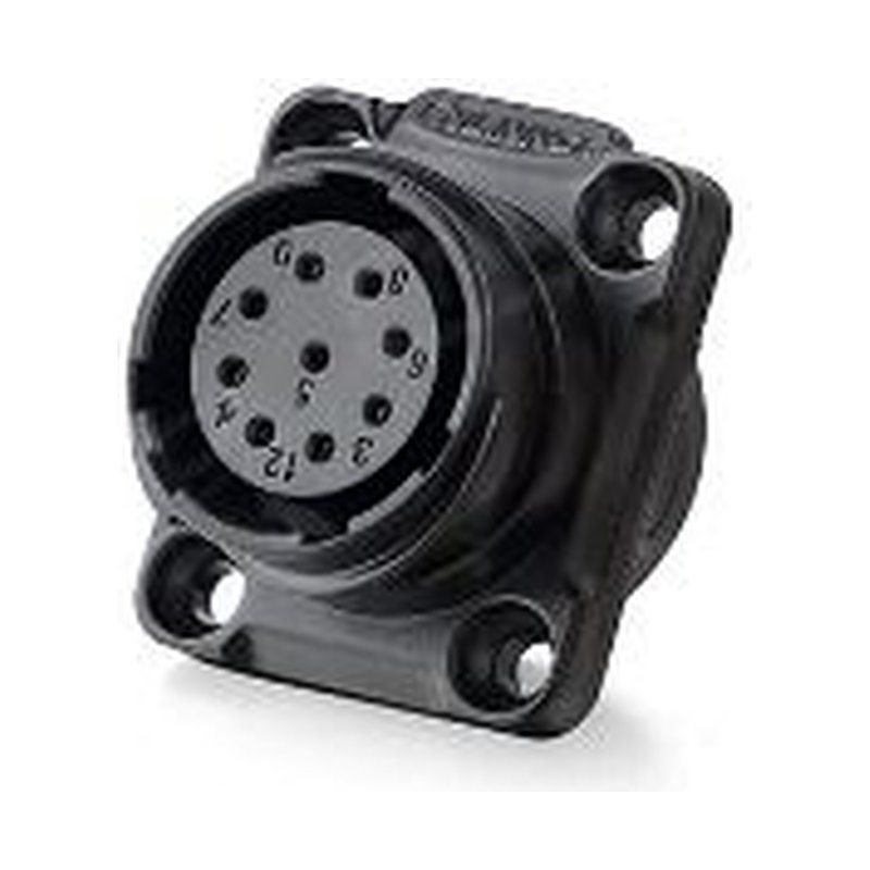 YM-20-J09SX-01-001, 9-Pin Female Panel Mount Waterproof Connector