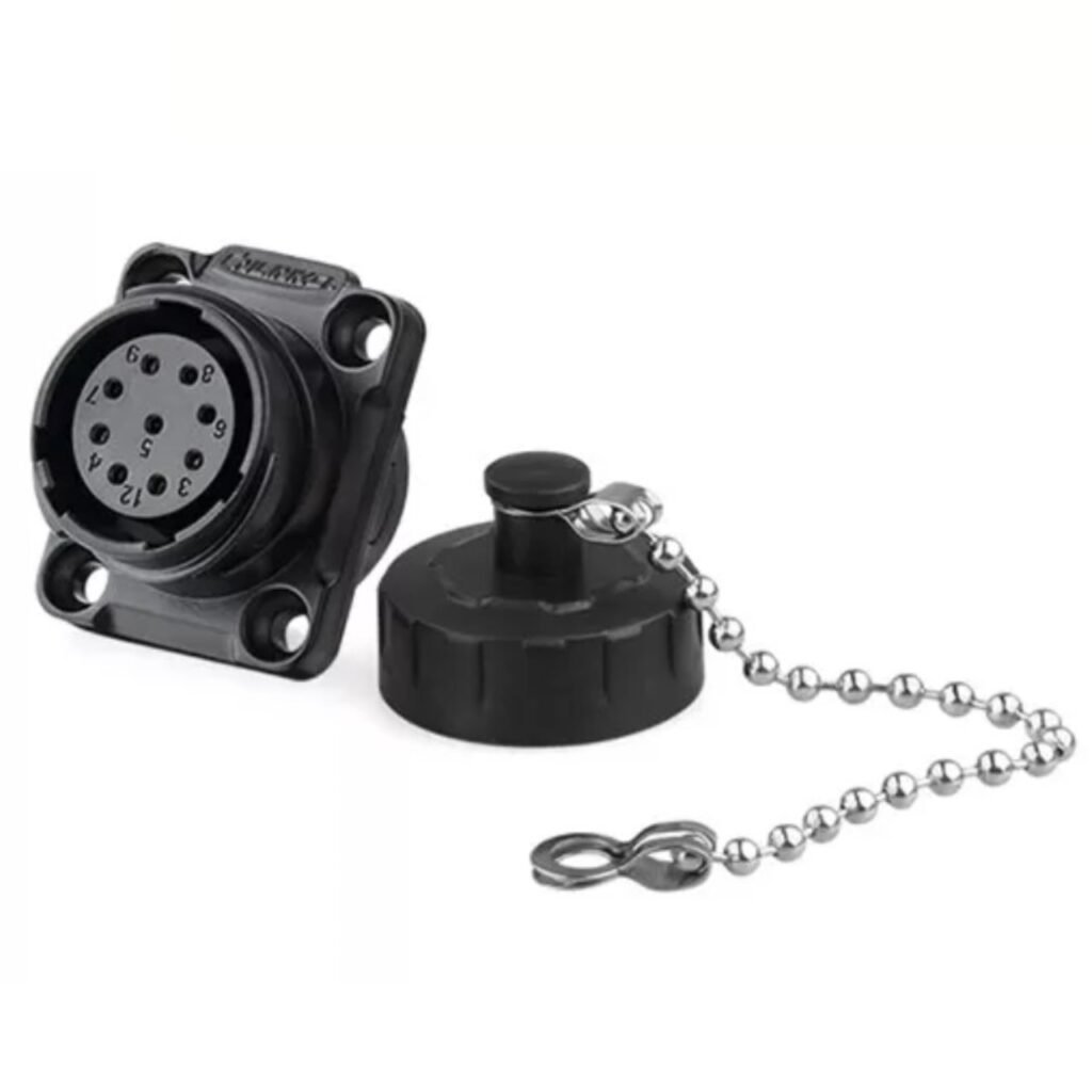 YM-20-J09SX-01-001, 9-Pin Female Panel Mount Waterproof Connector