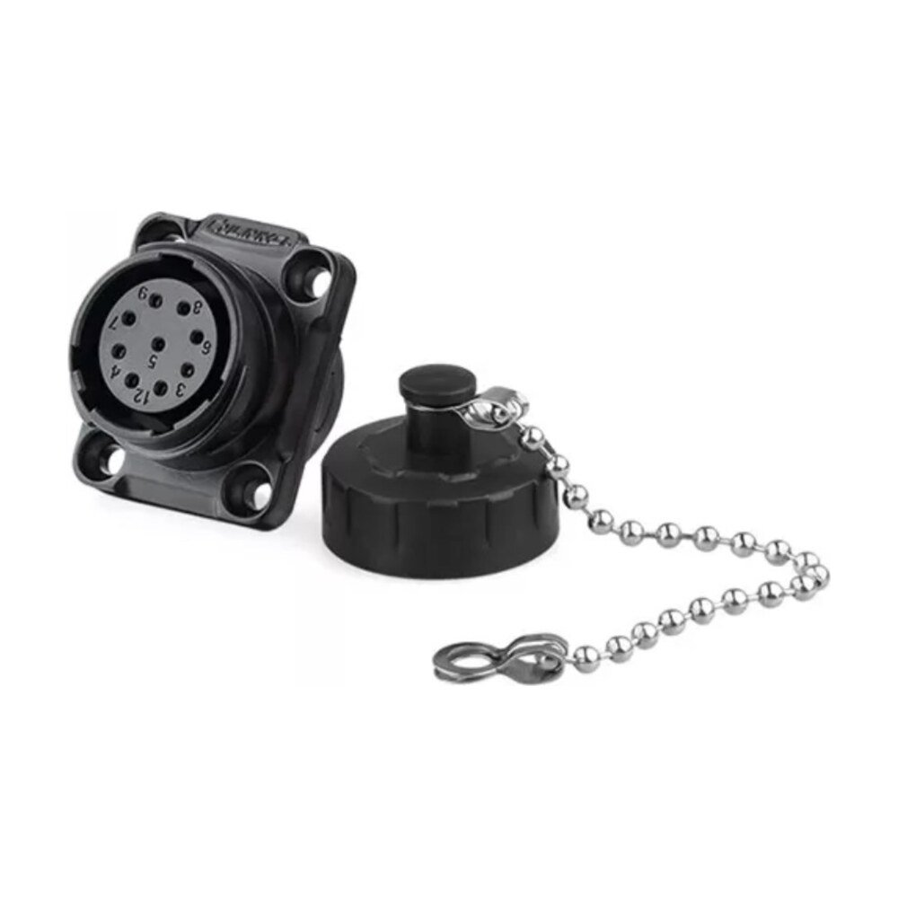 YM-20-J09SX-02-401, 9-Pin Female Panel Mount Waterproof Connector