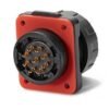 YM-20-J09SX-01-001, 9-Pin Female Panel Mount Waterproof Connector