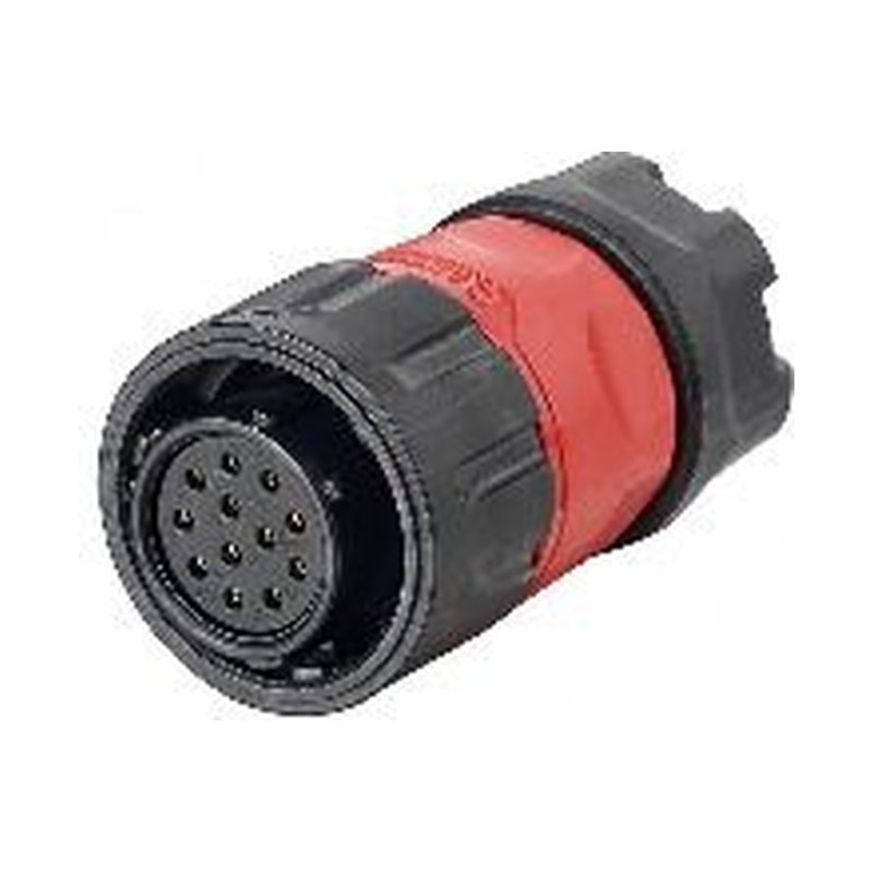 YM-20-J12PE-01-001, 12-Pin Female Cable Mount Waterproof Connector