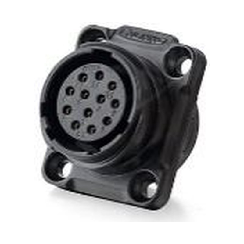 YM-20-J12SX-01-001, 12-Pin Female Panel Mount Waterproof Connector