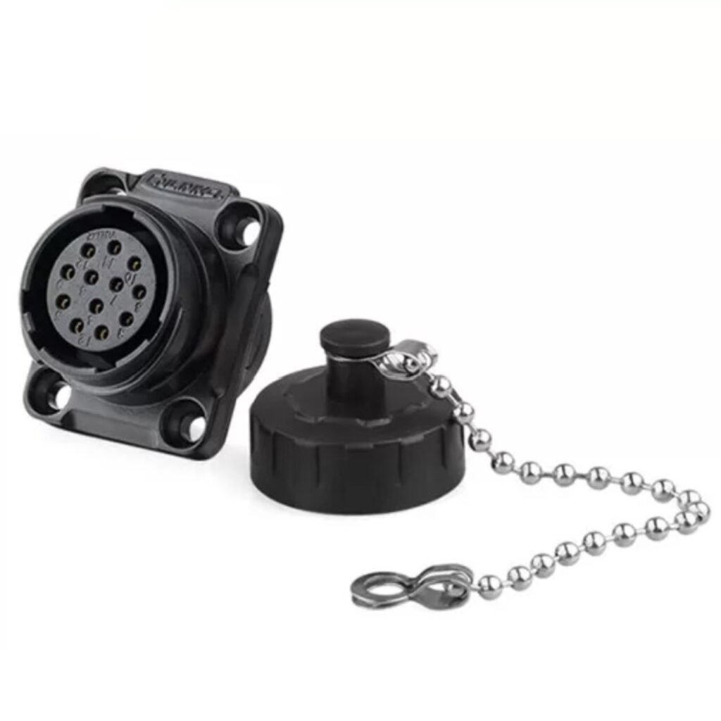 YM-20-J12SX-01-001, 12-Pin Female Panel Mount Waterproof Connector