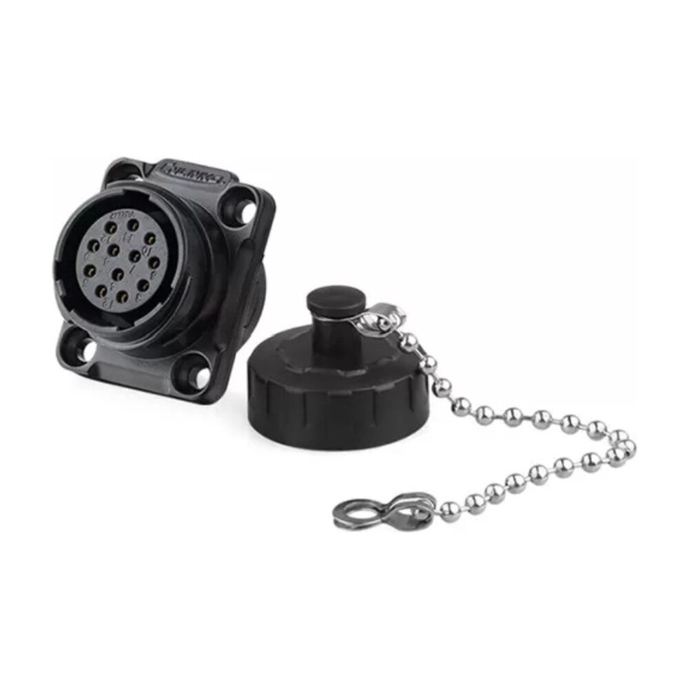 YM-20-J12SX-02-401, 12-Pin Female Panel Mount Waterproof Connector