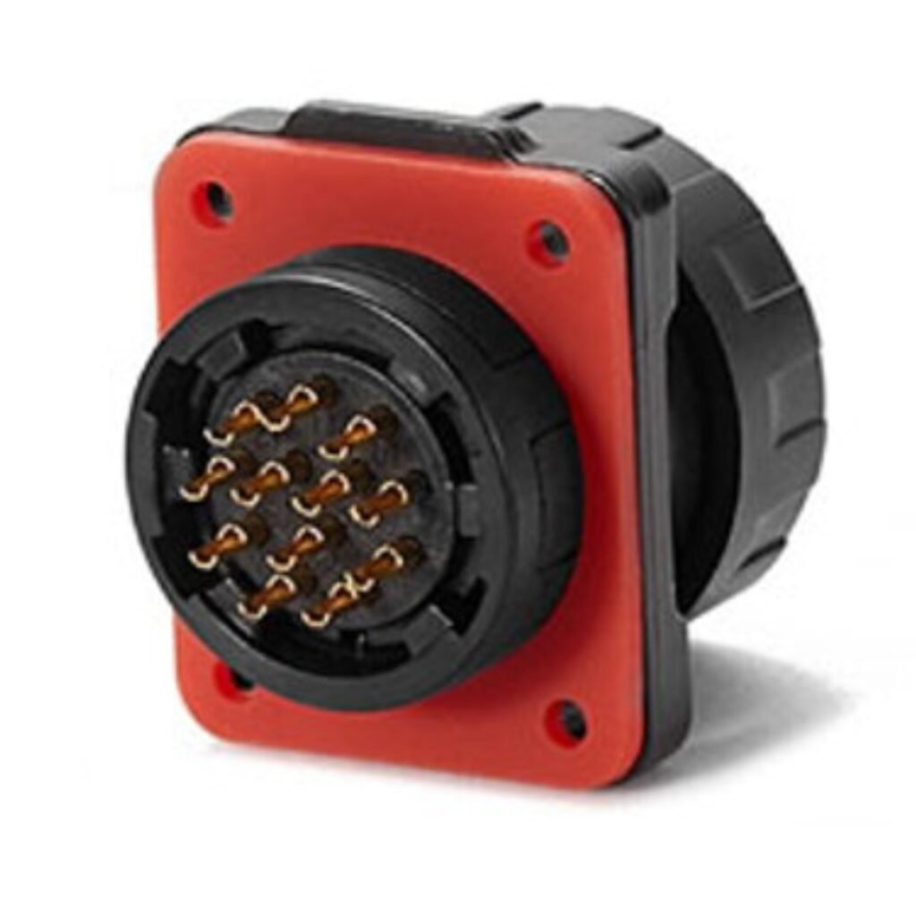 YM-20-J12SX-01-001, 12-Pin Female Panel Mount Waterproof Connector