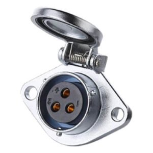YA-20-J03SX-01-001, 3-Pin Female Panel Mount Waterproof Connector