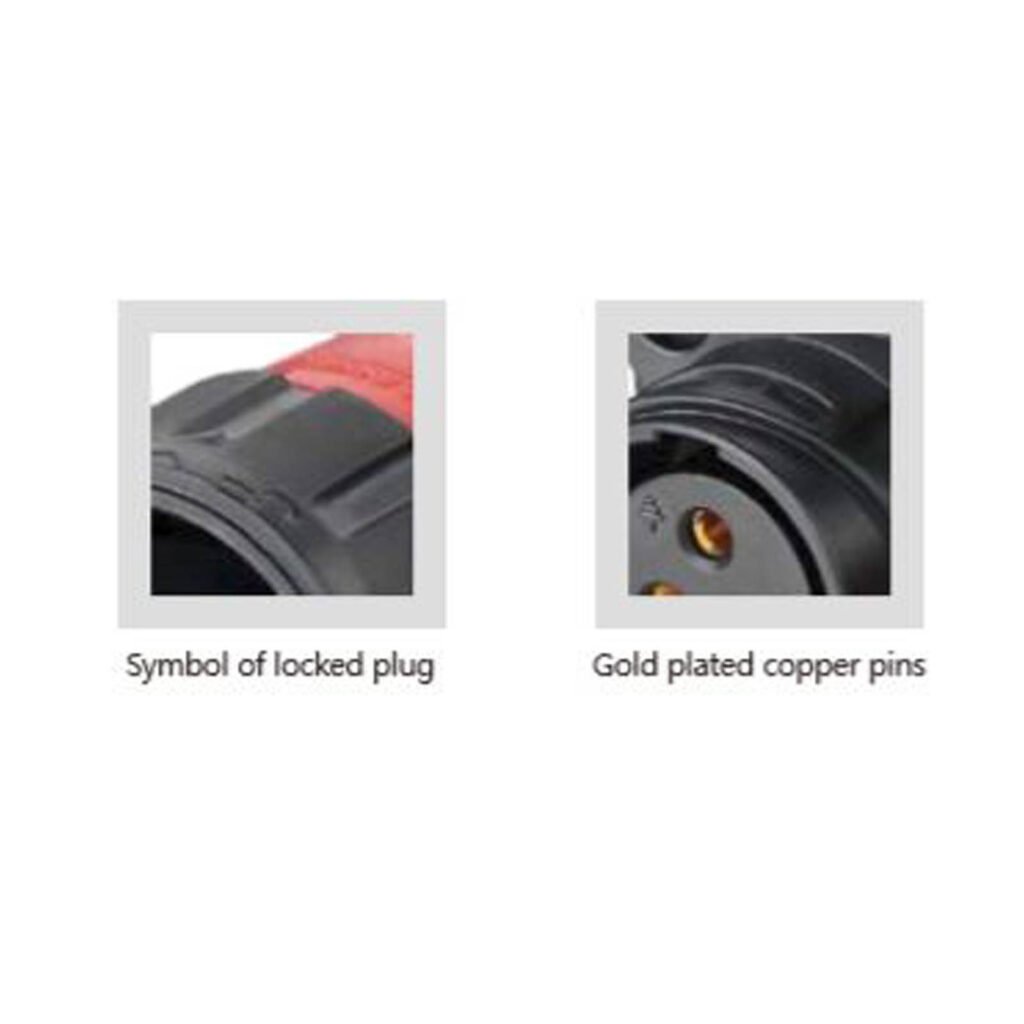 YM-20-C02PE-01-001, 2-Pin Male Cable Mount Waterproof Connector