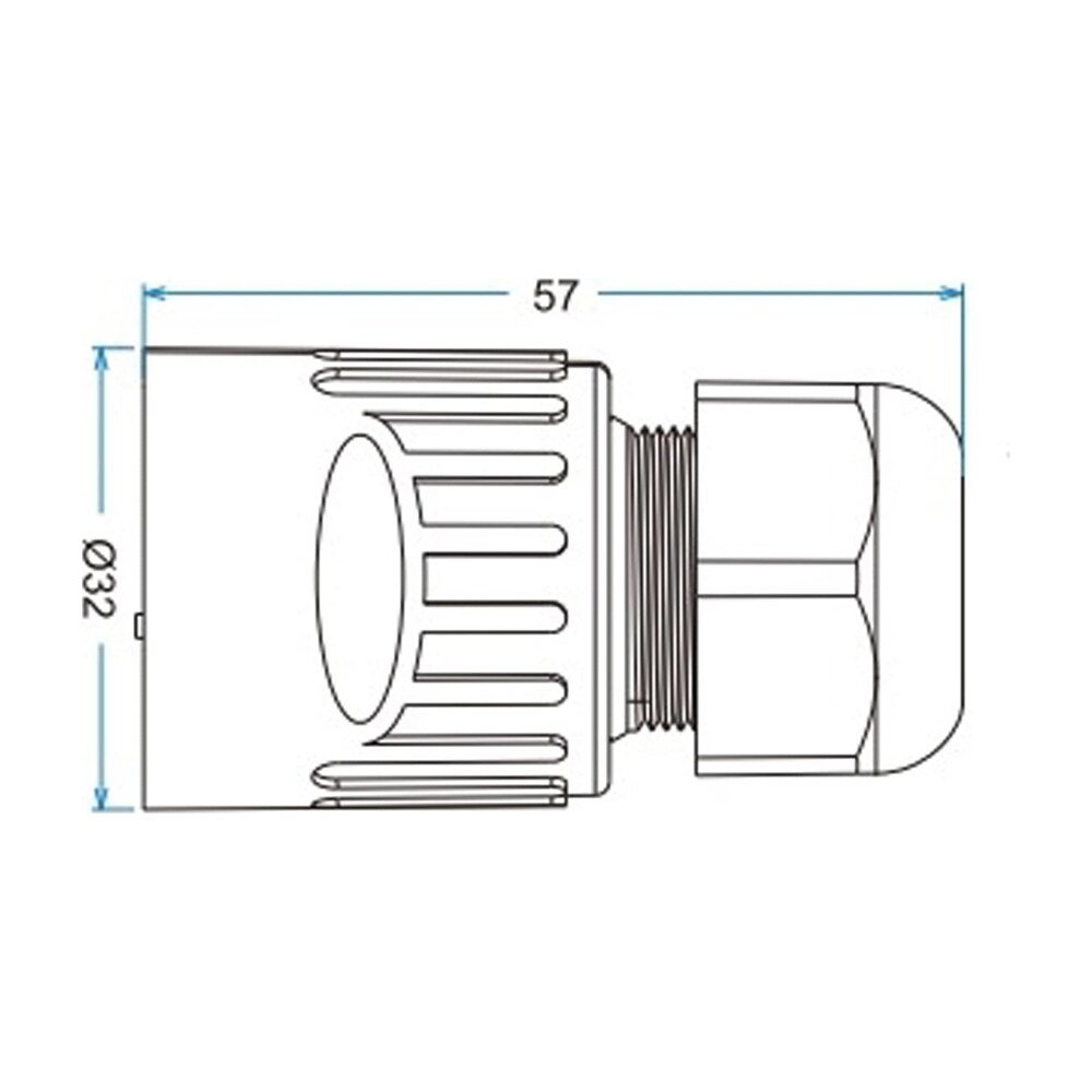 YT-RJ45-CPE-01-001 - RJ45 Male Plug, Bayonet Coupling