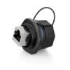Circular Panel Mount RJ45 Connector with Dual Ethernet Ports
