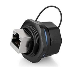 Circular Panel Mount RJ45 Connector with Dual Ethernet Ports
