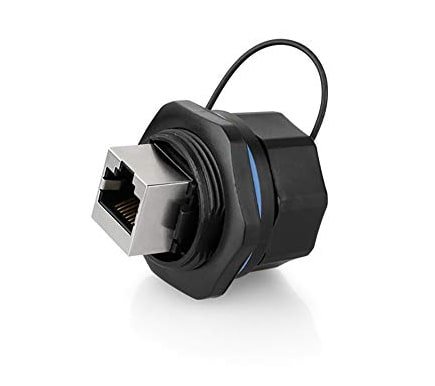 New Circular Panel Mount RJ45 Connector with Dual Ethernet Ports