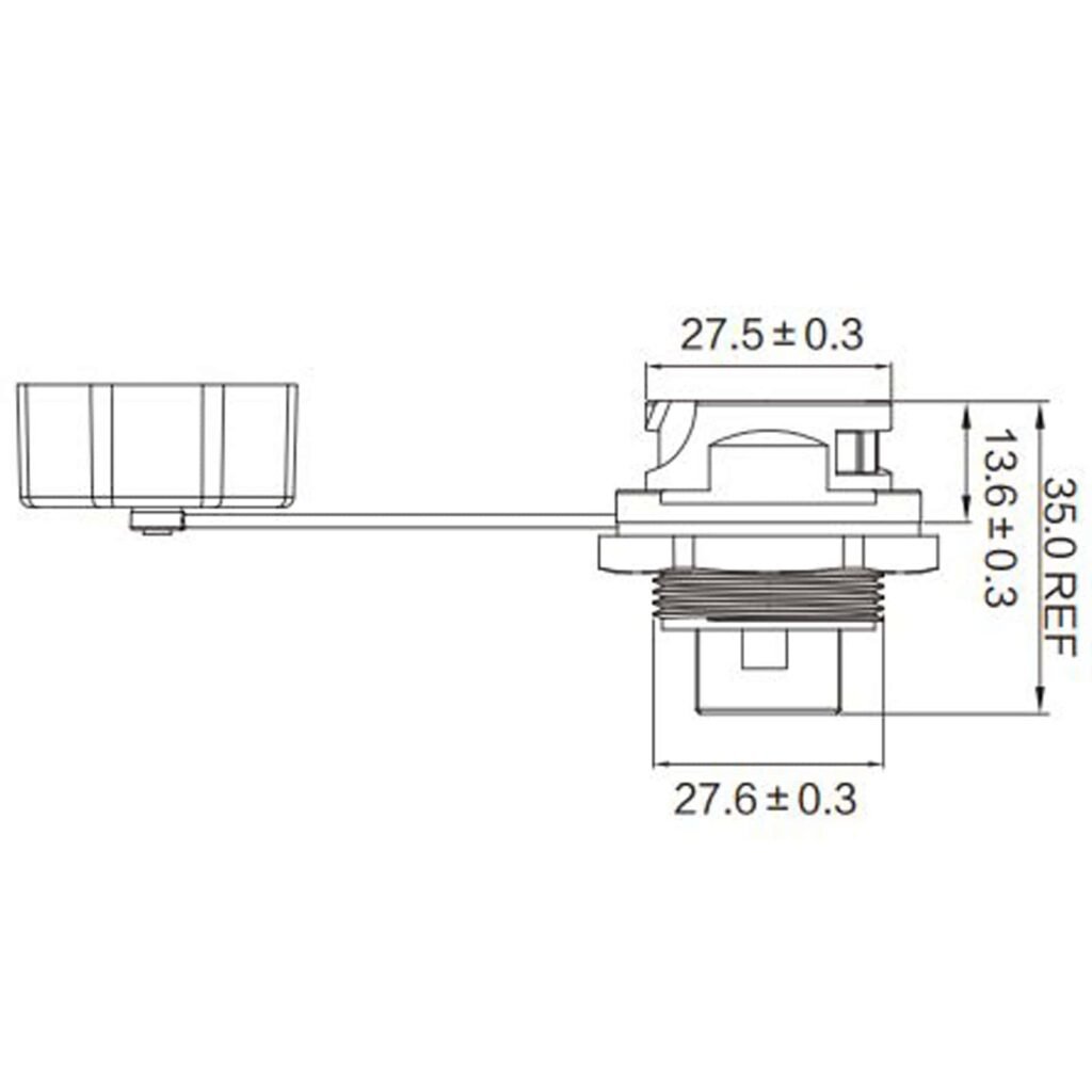New Circular Panel Mount RJ45 Connector with Dual Ethernet Ports
