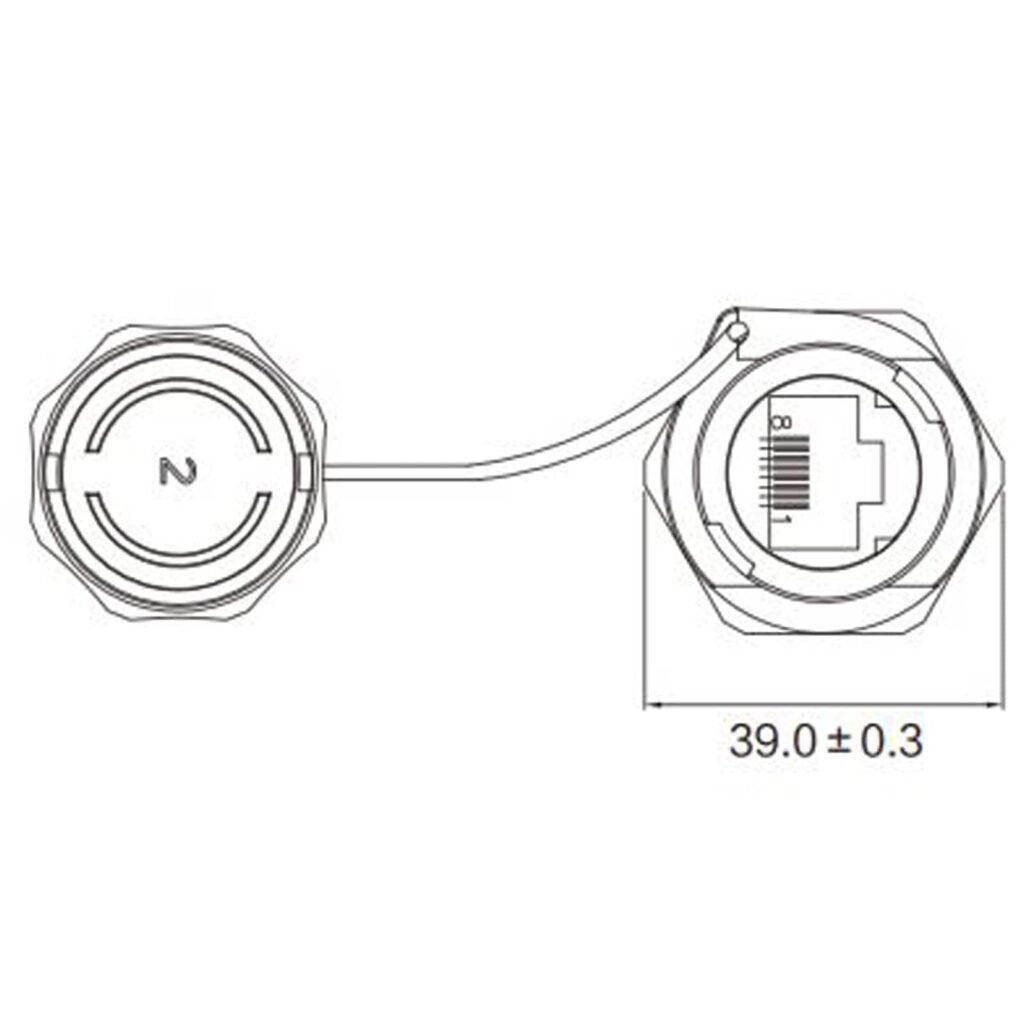 New Circular Panel Mount RJ45 Connector with Dual Ethernet Ports