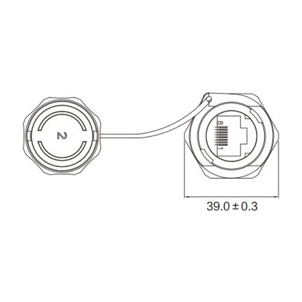 New Circular Panel Mount RJ45 Connector with Dual Ethernet Ports