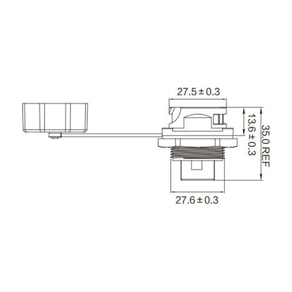 New Circular Panel Mount RJ45 Connector with Dual Ethernet Ports