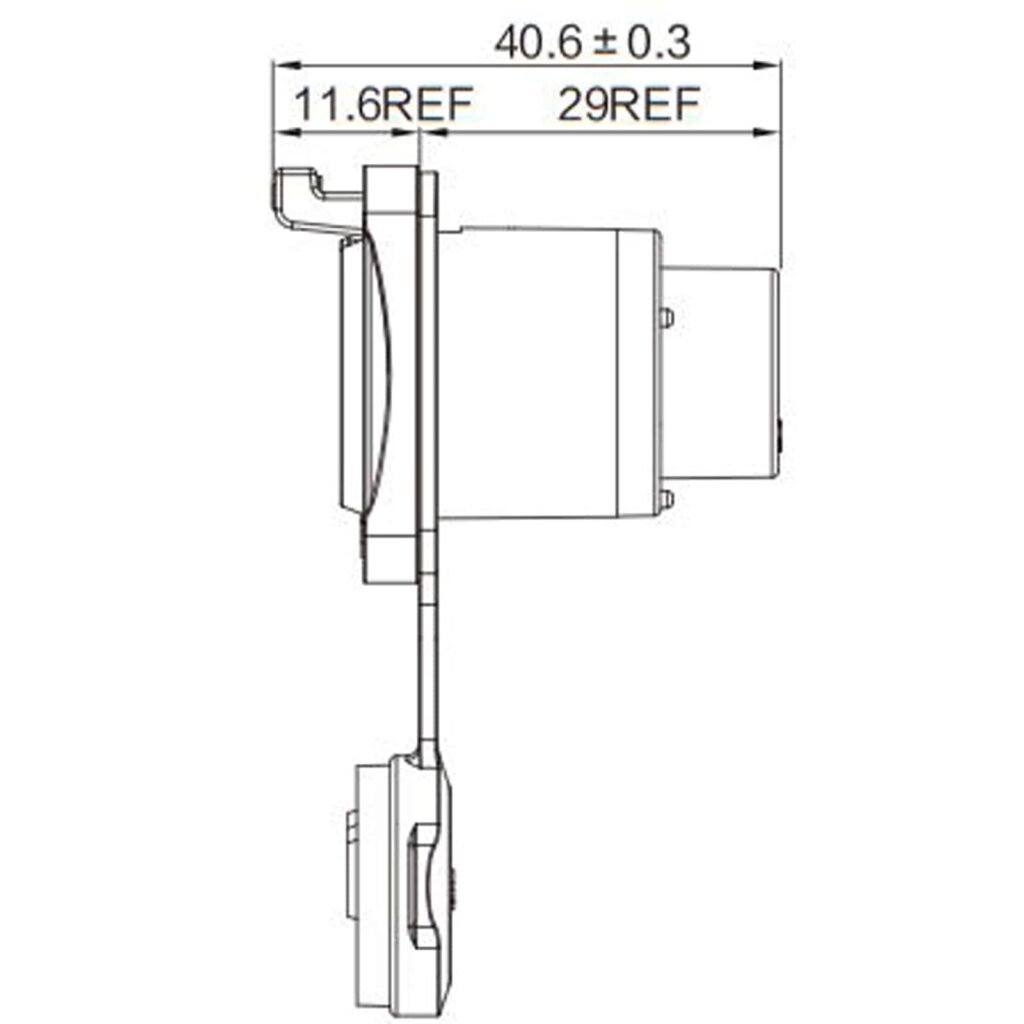 YT-RJ45-JSX-16-001 — Industrial RJ45 Connector