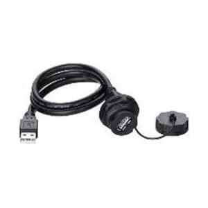 YU-USB2-FS-MP-0D3M-001, USB 2.0 Waterproof Cable Assembly, Female Socket to Male Plug, 0.3m
