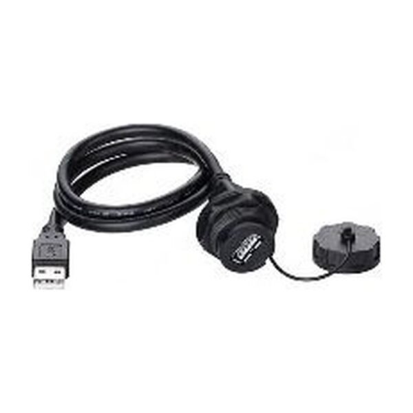 YU-USB2-FS-MP-0D3M-001, USB 2.0 Waterproof Cable Assembly, Female Socket to Male Plug, 0.3m