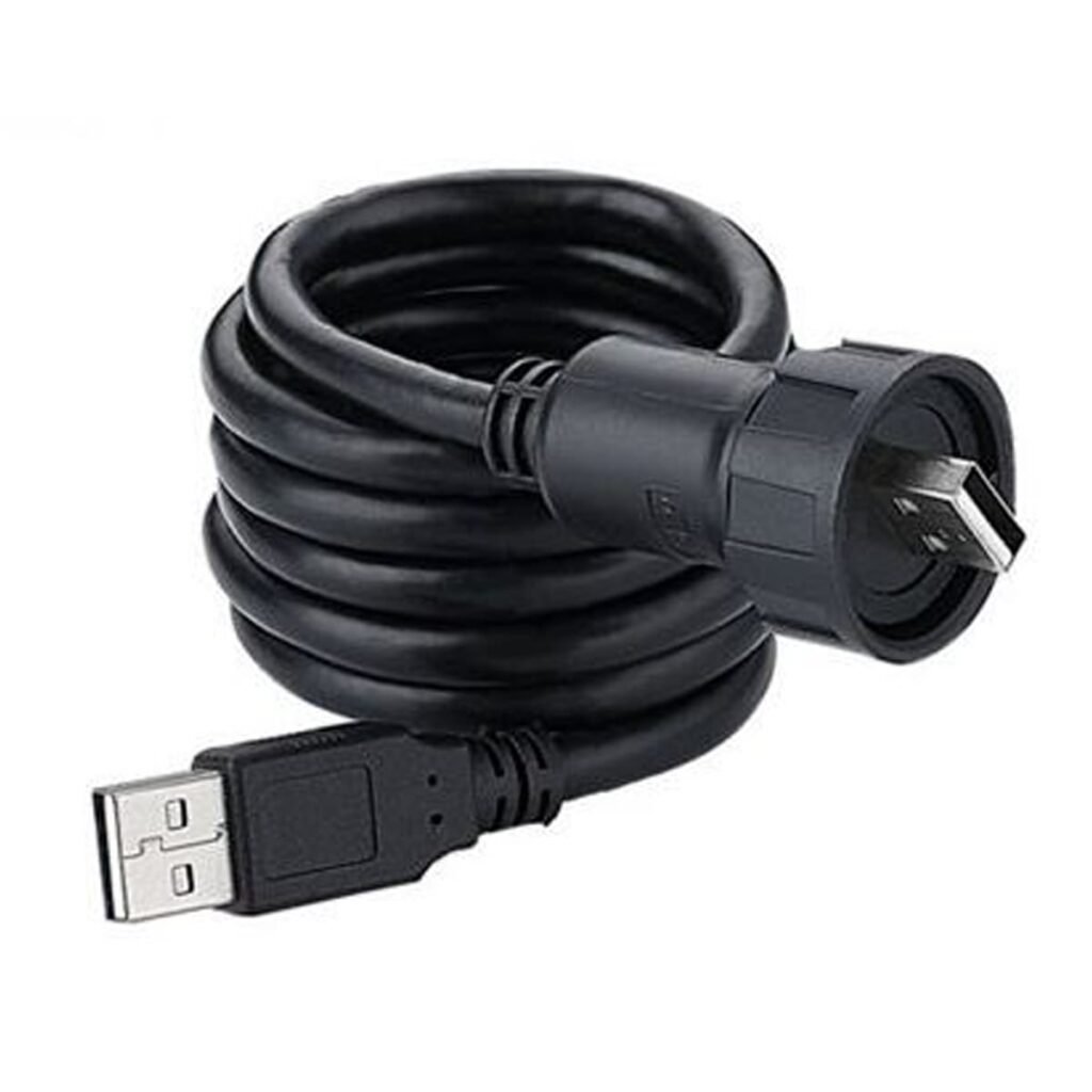 YU-USB2-MP-MP-1M-001, USB 2.0 Waterproof Cable Assembly, Male Plug to Male Plug, 1m