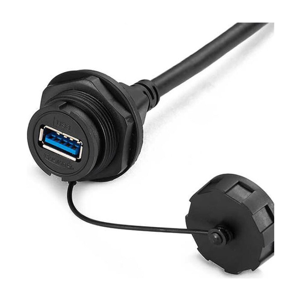 YU-USB3-FS-MP-1M-001, USB 3.0 Waterproof Cable Assembly, Female Socket to Male Plug, 1m