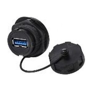 YU-USB3-JSX-01-003, USB 3.0 Female Socket Panel Mount Waterproof Connector