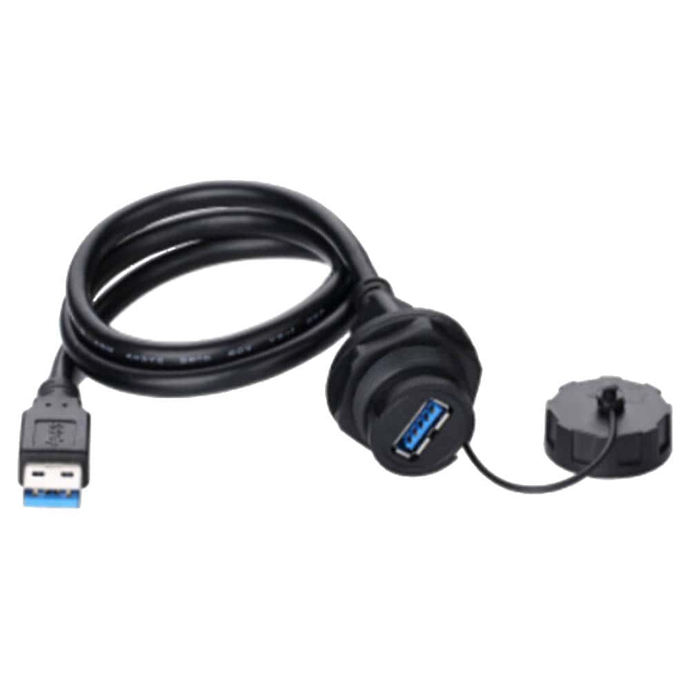 YU-USB3-FS-MP-1M-001, USB 3.0 Waterproof Cable Assembly, Female Socket to Male Plug, 1m