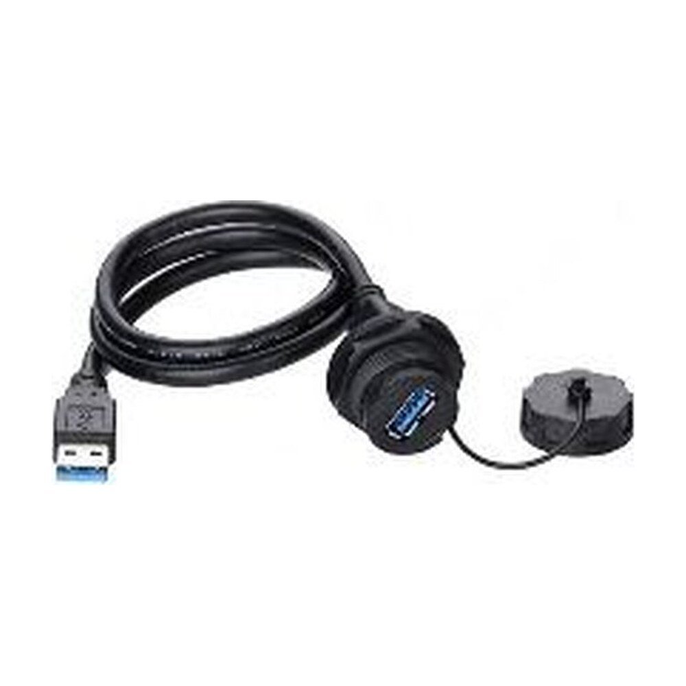 YU-USB3-FS-MP-1M-001, USB 3.0 Waterproof Cable Assembly, Female Socket to Male Plug, 1m