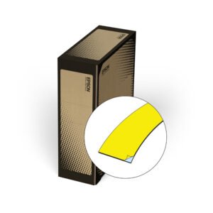 B209BYPX — Epson LabelWorks Bulk 9mm 3/8" x 147.6' Black on Yellow PET Tape 45M