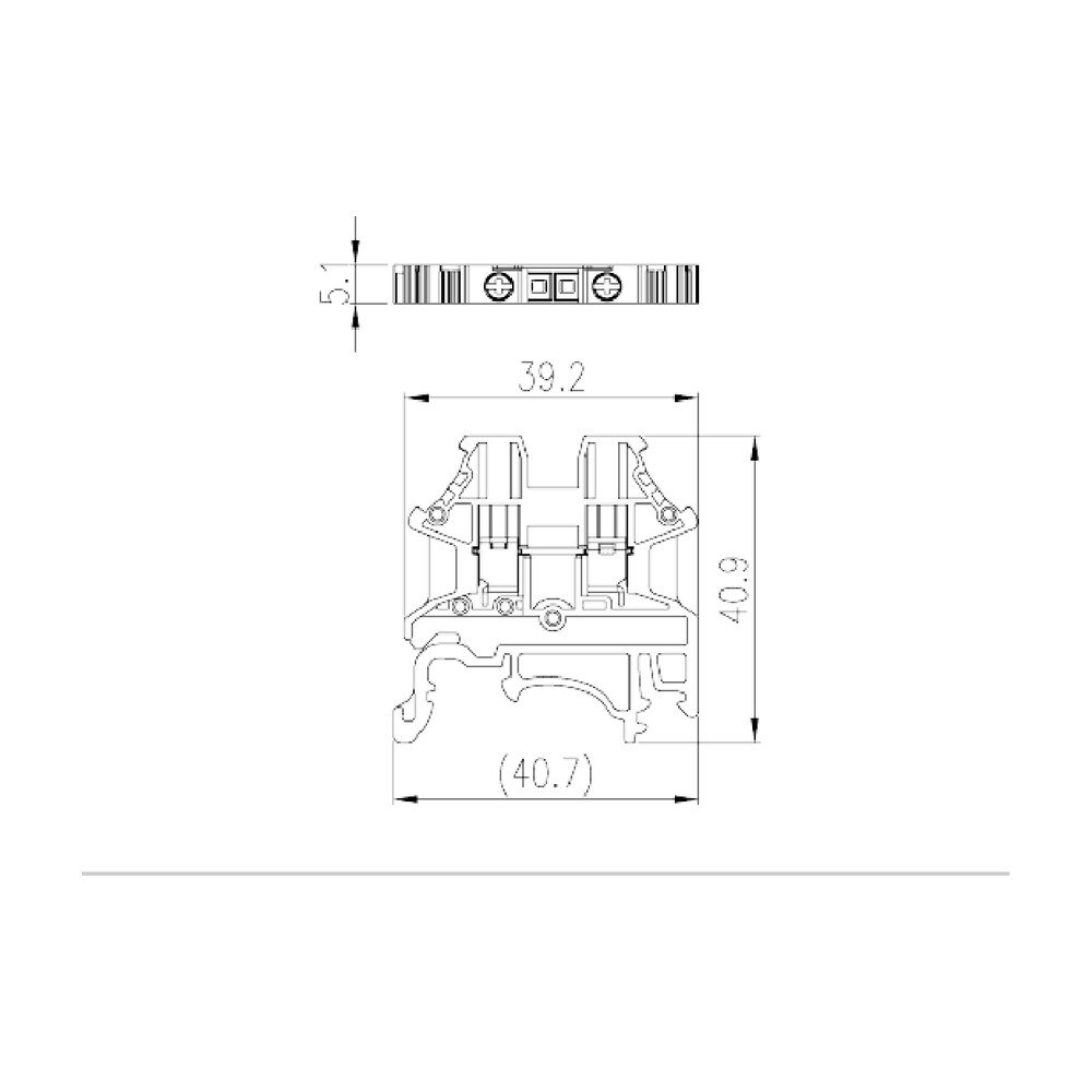 DK2.5N — Single Level Feed-through Terminal Block, Screw Connection