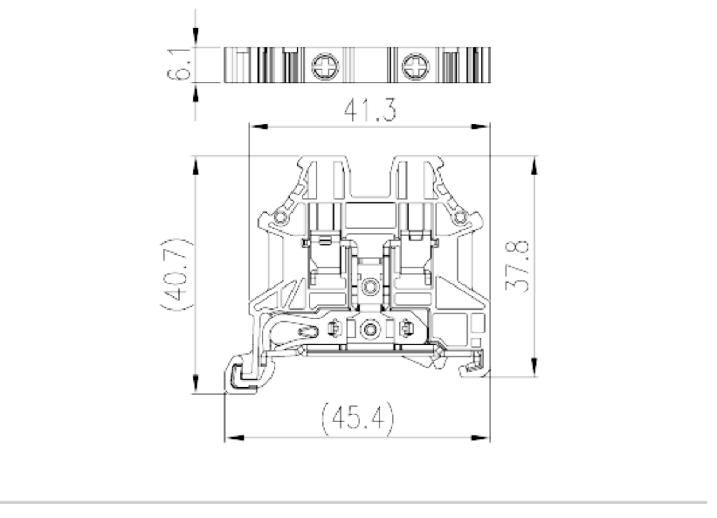 DK4N-PE — Grounding Terminal Block, Screw Connection