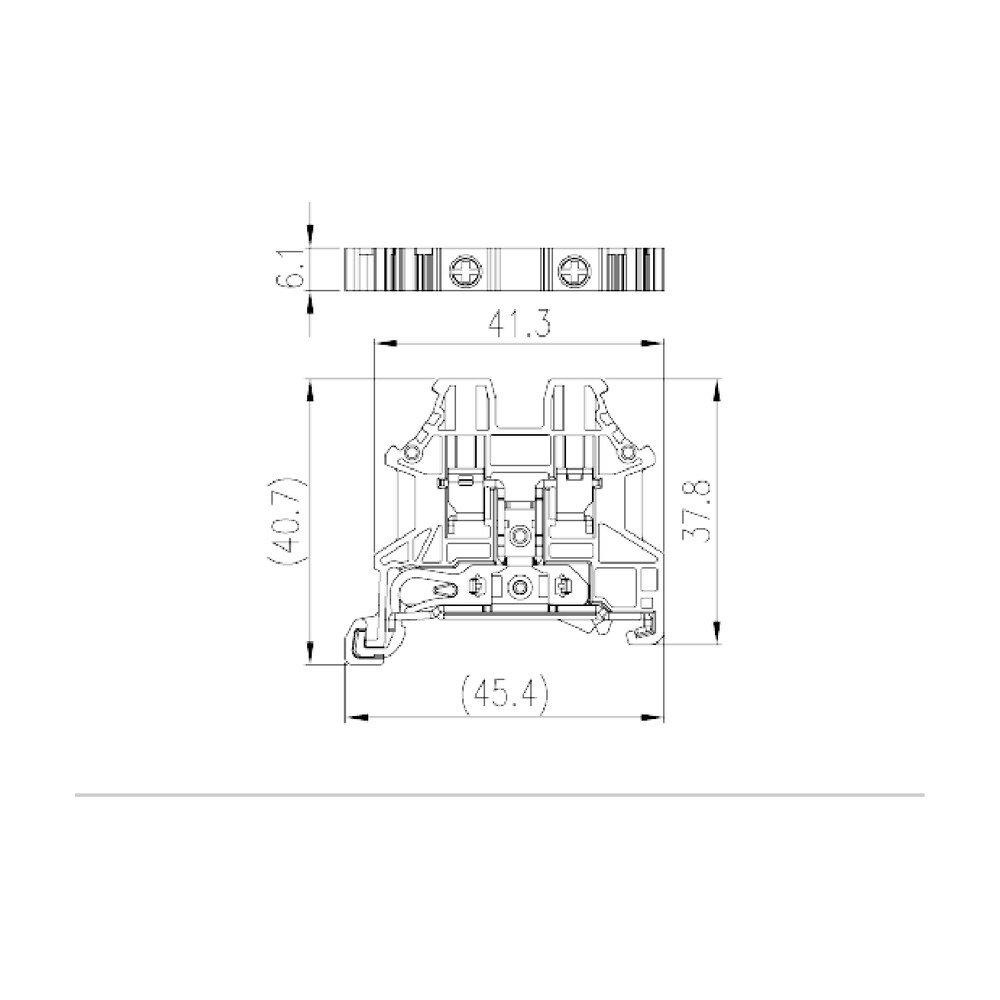 DK4N-PE — Grounding Terminal Block, Screw Connection
