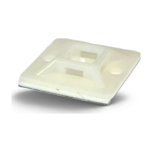 Square Adhesive Cable Tie Mount—Nylon Plastic