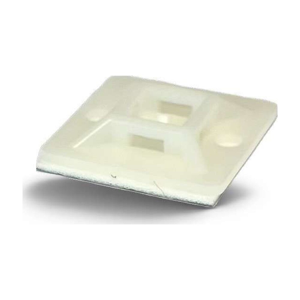 Square Adhesive Cable Tie Mount—Nylon Plastic