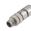 M12 8-Pin X-Coded Straight Male Connector, Crimp Termination, Metal Shielded, PG9