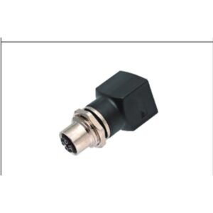 M12 8-Pin X-Coded Female to RJ45 Adapter, Straight, Screw M16x1.5