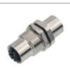 M12 8-Pin X-Coded I-Type Adapter, Socket-to-Socket, Metal Style