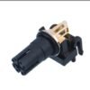 M12 8-Pin X-Coded Right Angle Female Socket, PCB Mount