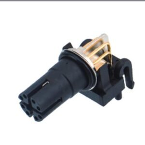 M12 8-Pin X-Coded Right Angle Female Socket, PCB Mount
