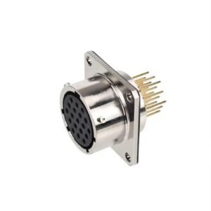 MIL-Spec Circular Connector, Box Mount Receptacle, Shell 14, 12-Socket, PCB