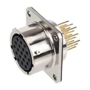 MIL-Spec Circular Connector, Box Mount Receptacle, Shell 14, 12-Socket, PCB