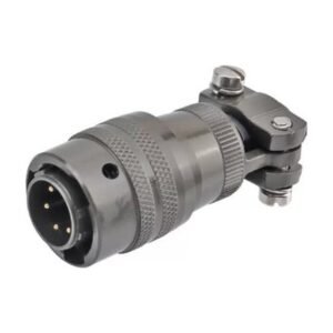 MIL-Spec Circular Connector, Straight Plug, Shell 10, 4-Pin, Cable Clamp